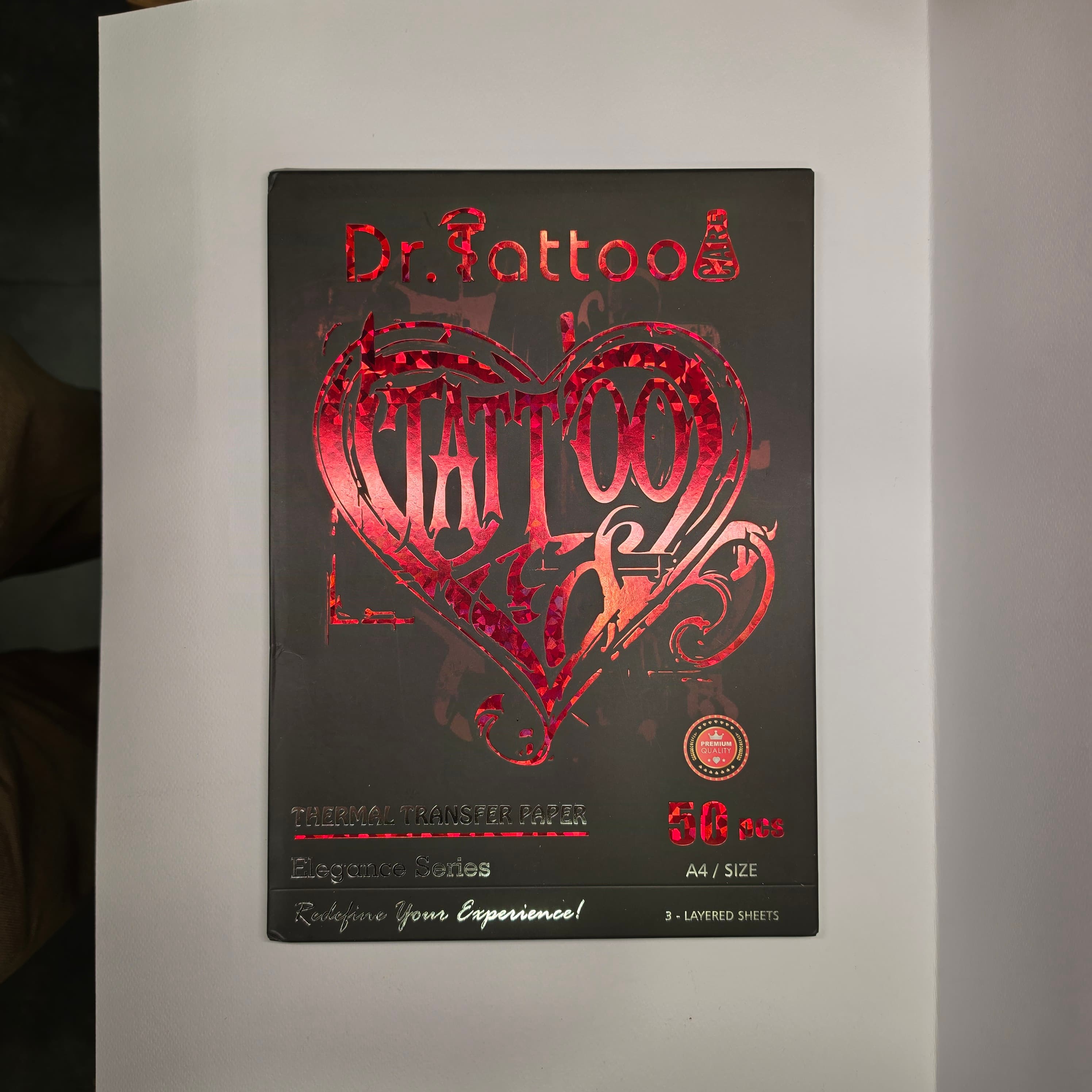 کاغذ استنسیل حرارتی دکتر تتو — Dr. Tattoo Thermal Transfer Paper سایز A4 بستهٔ ۵۰ عددی