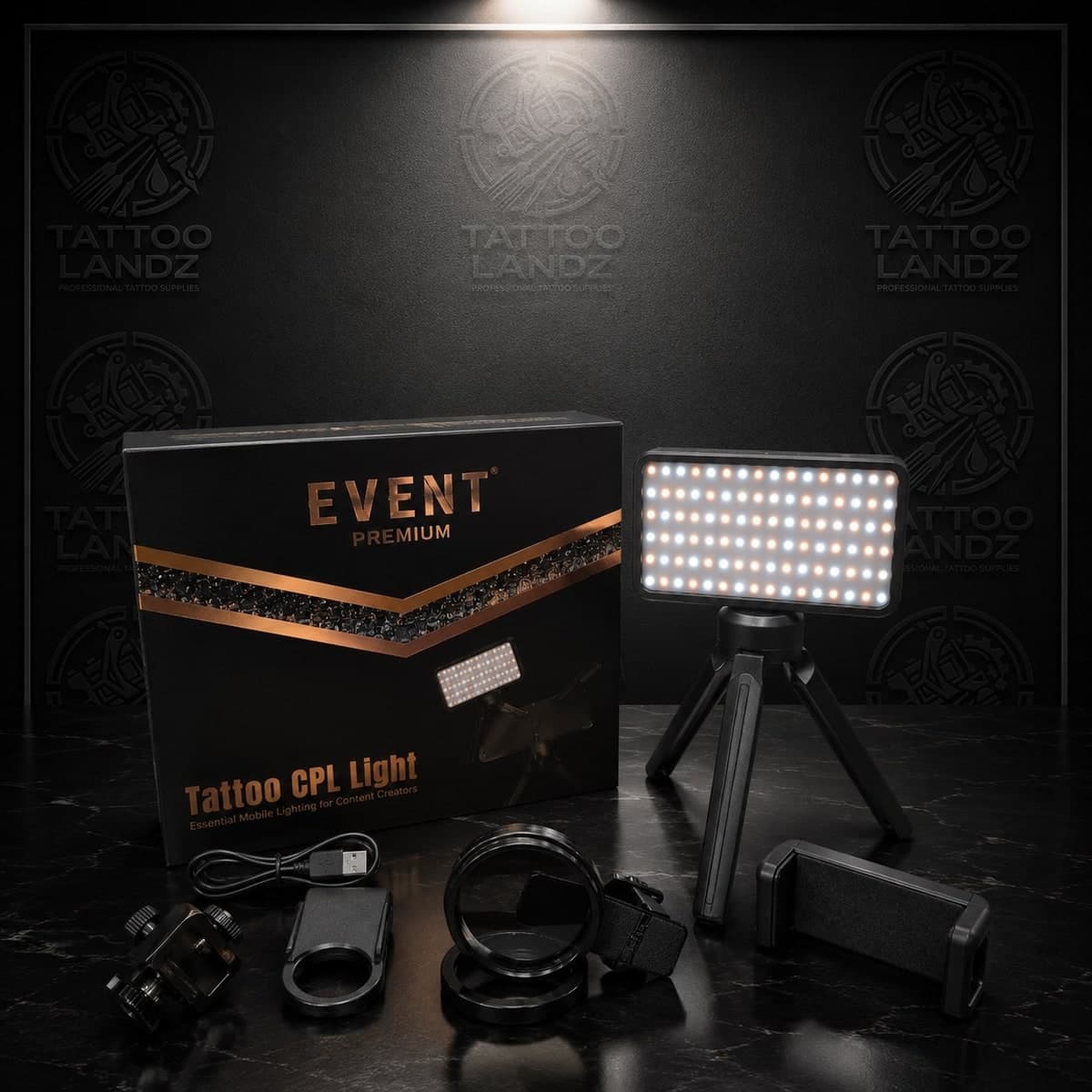 کیت عکاسی ایونت — EVENT Premium Tattoo CPL Light نور و فیلتر پولاریزه