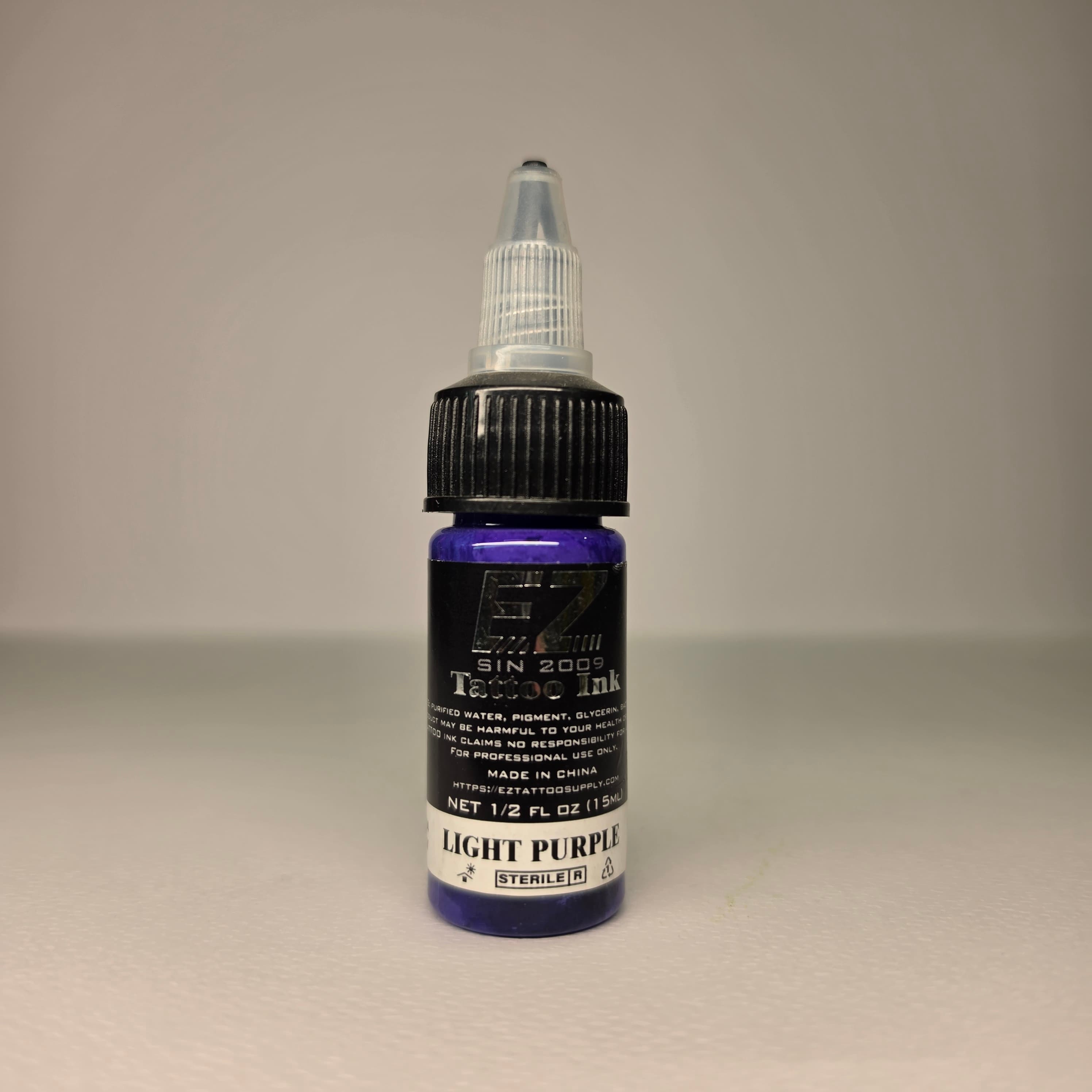 جوهر تتو EZ رنگ بنفش روشن — EZ Tattoo Ink Light Purple حجم ۱۵ میلیلیتر