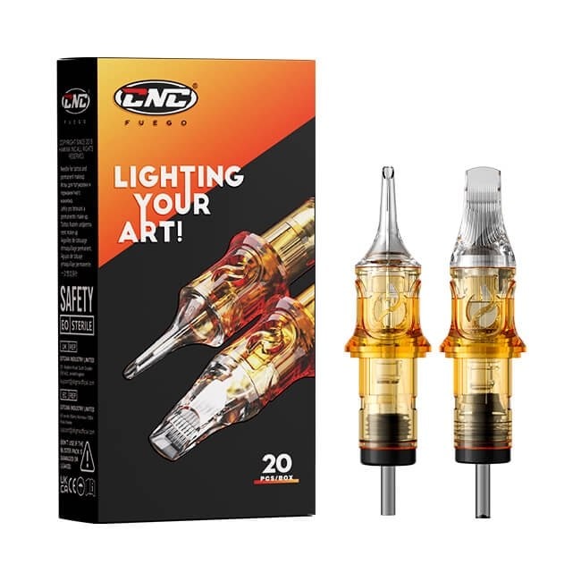 کارتریج سوزن تتو CNC FUEGO در جعبهٔ ۲۰ عددی