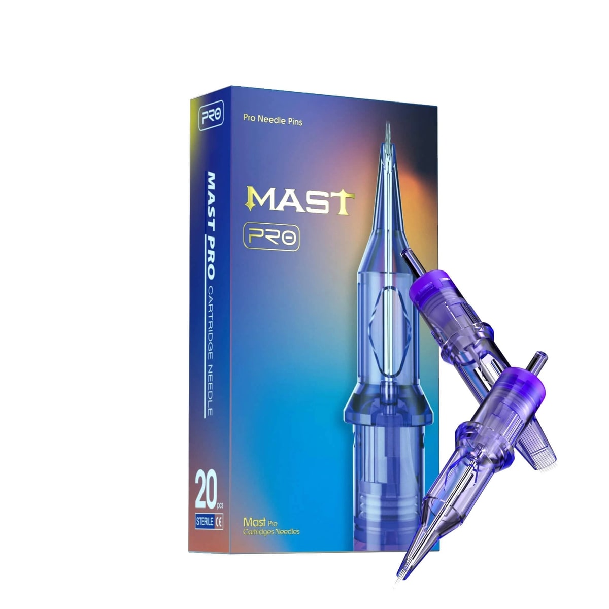 کارتریج سوزن تتو MAST PRO در جعبهٔ ۲۰ عددی